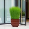 Wooakway 14" Dia Outdoor Indoor Ceramic Planter Pot Decorative Planter with Drainage Hole Patio Flower Pot - 3 of 4