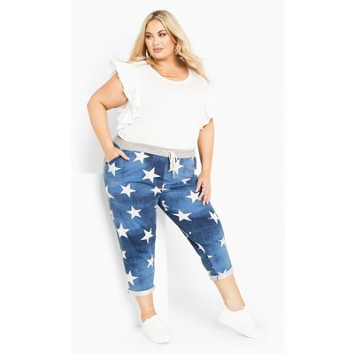 Avenue Women's Plus Size Jenny Knit Crop Pant