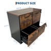 4 Drawer File Cabinet with Lock, Wood Vertical Filing Cabinet with Hanging Bar, Printer Stand for Office Study Room, Fit Letter/A4/Legal Size File - 2 of 4