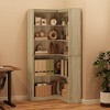 71.8'' Corner Bookshelf - Farmhouse Corner Bookcase, Large L-Shaped Bookshelf, 5 Tier Display Shelf, Heavy Duty Bookcases, Bookshelves with Storage - 2 of 4