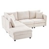 NicBex Modern 89" Sectional Sofa Modular L Shaped Sofa Couch with Removable Ottoman for Living Room Apartment - 4 of 4