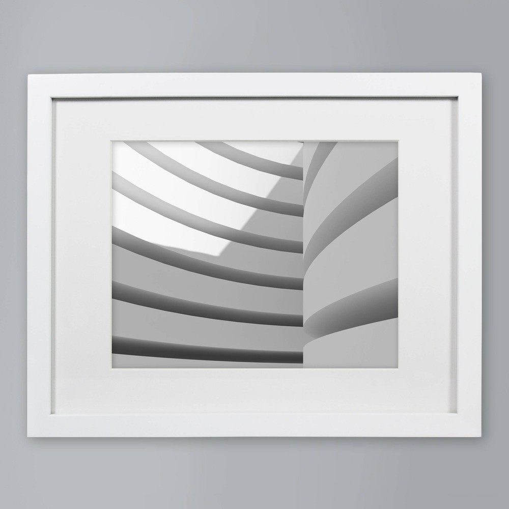 Photos - Photo Frame / Album 11" x 14" Matted to 8" x 10" Single Picture Gallery Frame White - Threshol