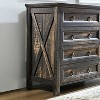 Hommoo Farmhouse 8 Drawers Dresser Dark Oak - 4 of 4