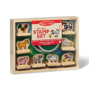 Melissa & Doug My First Wooden Stamp Set - Farm Animals - 1 of 4
