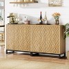 Tribesigns Sideboard Buffet Cabinet with Storage, 57.5" Farmhouse Coffee Bar Cabinet with 4 Doors & Shelves for Dining Room Kitchen - 3 of 4