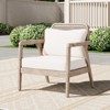 FATMOON Outdoor Acacia Wood Patio Club Chair,Waterproof Cushion Deep Seating for Porch, Weight Capacity 400lbs, Light Brown, Cream Cushion - 2 of 4