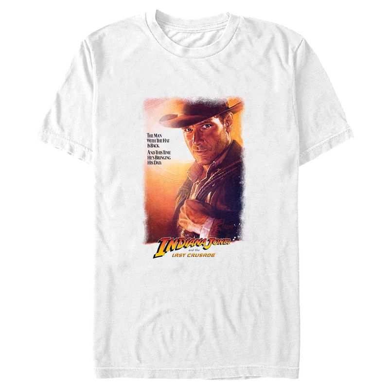 Men's Indiana Jones and the Last Crusade Movie Poster T-Shirt, 1 of 6