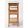 Aya Bamboo Kitchen Cart with Stainless Steel Top Natural - Boraam - 4 of 4