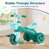 Angel Sar Toddler Tricycle for 3-5 Years, Stable Triangular Structure with Front & Rear Baskets, Non-Slip TPE Wheels, Elephant Design Kids Trike - 4 of 4