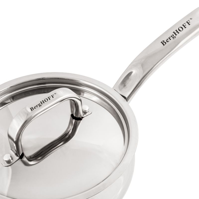 BergHOFF Belly Shape 18/10 Stainless Steel Sauce Pan with Stainless Steel Lid, 5 of 6