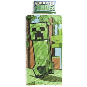 Jay Franco Kids Minecraft 2 Piece Set Indoor Sleeping Bag for School and Sleepovers - 1 of 4