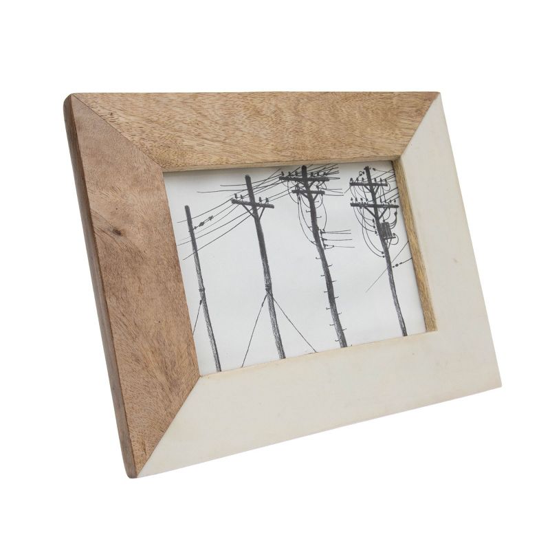 5x7 Inches White Wood, Resin & Glass Photo Frame - Foreside Home & Garden, 2 of 8