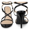 Perphy Women's Strappy Lace-up Slingback Open Toe Stiletto Heels Sandals - 2 of 4
