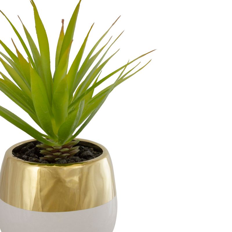 Northlight 7" Potted Green Artificial Sword Grass Plant, 4 of 5