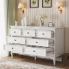 Heynemo 7 Drawer Dresser for Bedroom, Modern Chest of Drawers with Solid Wood Legs and Painted Finish, Wooden Storage Closet Cabinet Organizer - 4 of 4