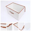 Unique Bargains Collapsible Fabric Storage Cube with Handles and Lid for Shelves Closet 1 Pc - 2 of 4