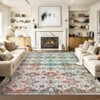 Washable Neutral Area Rugs Vintage Floral Retro Boho Geometric Carpet for Living Room Bedroom Dining Room Nursery Kids Room Hallway Entryway - 2 of 4