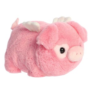 Aurora Medium Faye Flying Pig Spudsters Adorable Stuffed Animal Pink 11" - 1 of 4