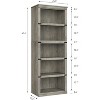 Tier Bookcase, Farmhouse Book Shelf with Storage Open Display Bookshelves - 2 of 4