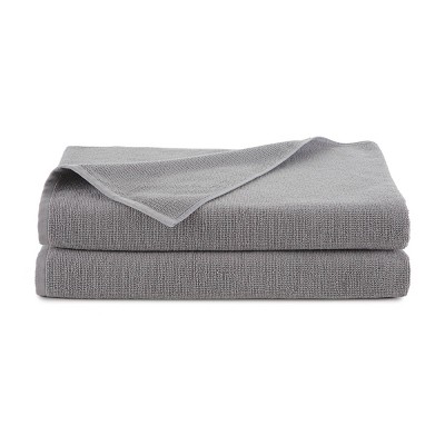 2pc Serene Bath Sheet Towel Gray - EcoPure