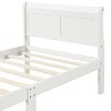 Gulches Wood Platform Bed Twin Bed Frame Mattress Foundation Sleigh Bed with Headboard/Footboard/Wood Slat Support - 4 of 4
