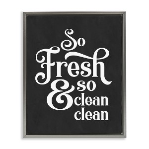 Stupell Industries So Fresh & Clean Laundry Phrase Floating Frame Canvas Art - 1 of 4