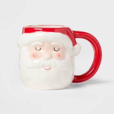 16oz Earthenware Figural Christmas Santa Mug - Wondershop™
