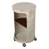 Church St Metal Side Table White - StyleCraft: Rustic, Rolling Casters, No Assembly Required - image 2 of 4