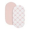 Sweet Jojo Designs Girl Baby Bassinet Fitted Sheets Set Ballerina and Ballet Bows Pink and White 2pc - 2 of 4