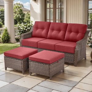 Gymojoy Outdoor Sofa Couch 3 Seater Sofa Deep Seat Sofa - 1 of 4