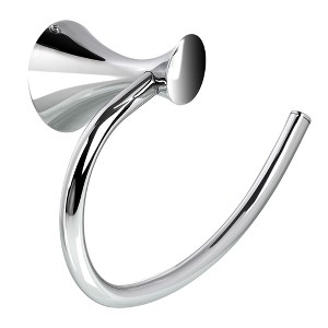 Unique Bargains Towel Ring Hand Towel Holder Hanger for Bathroom Zinc-alloy Shower Caddies 8.3"x3.5"x5.9" Silver 1 Pc - 1 of 4