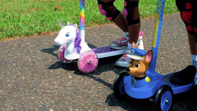 Voyager Unicorn 3D Kids Scooter with 3 Wheels Tilt and Turn, 2 of 8, play video