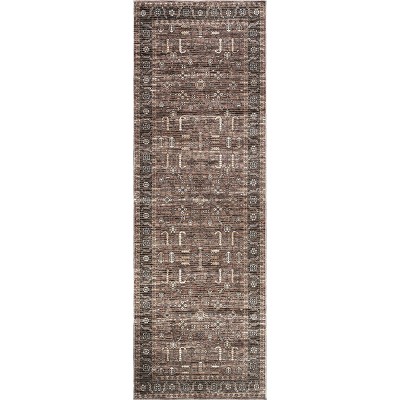 Nuloom Redwood Vintage Machine Washable Area Rug, Runner 2' 6" x 8', Taupe