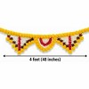 Shalin India Artificial Marigold Toran – Yellow, Red & Green Flower Garland for Diwali, Weddings & Home Décor - 3 of 4
