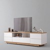 Modern TV Stand for TVs up to 80'', Media Console with Multi-Functional Storage, Entertainment Center with Door Rebound Device for Living Room - 3 of 4