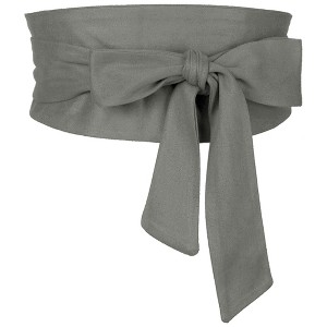 INSPIRE CHIC Women's Solid Bowknot Self Tie Wrap Wide Sash Waistband Belt 1 Pc - 1 of 4