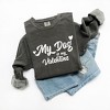 Simply Sage Market Women's  Garment Dyed Graphic Sweatshirt My Dog Is My Valentine - 3 of 4