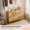 Natural 6-Drawer Dresser: 47.2" Wide Modern Fluted Chest with Deep Drawers – Ideal for Bedroom, Living Room, Hallway, Kids Room - 4 of 4