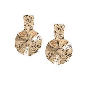 SOHI Women's Textured Abstarct Drop Earrings - 1 of 4