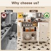 53" Kitchen Island Cart with Foldable Drop Leaf Tabletop, Mobile Rolling Breakfast Bar with Drawers, Cabinets, Adjustable Shelves for Kitchen Dining - 4 of 4