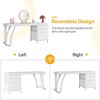 Resenkos Computer Desk, Office Desk, Study Desk,Industrial Computer Desk, 59" Study Desk with Reversible Drawer Cabinet,White - 3 of 3