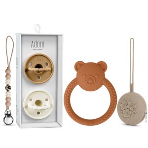La'dore Baby Silicone Pacifiers, Pacifier Clip, Pacifier Case & Bear Teether Gift Set – Newborn Baby Essentials for Babies & Toddlers, BPA-Free - 1 of 4
