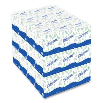 Surpass Facial Tissue for Business, 2-Ply, White, Pop-Up Box, 110/Box, 36 Boxes/Carton