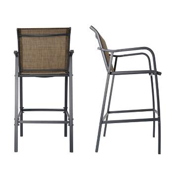 2pk Lightweight Outdoor Bar Stools Counter Height Patio Bar Chairs - Crestlive Products