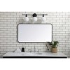 Elegant Lighting Soft corner metal rectangular mirror 22x40 inch in Black - 3 of 4