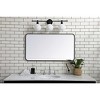 Elegant Lighting Soft corner metal rectangular mirror 22x40 inch in Black - image 3 of 4