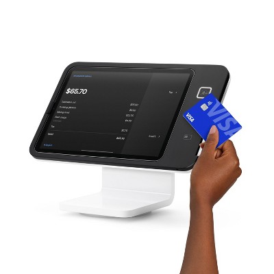 Modern White and Black Square POS Stand for iPad