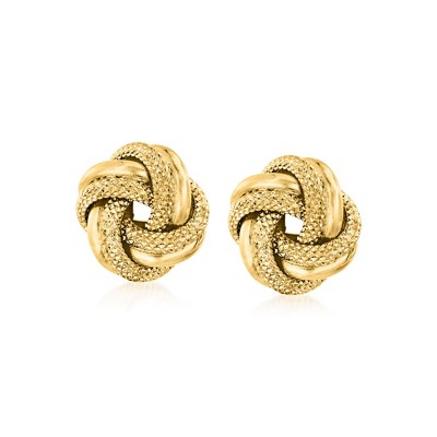 Ross-Simons Italian 18kt Yellow Gold Love Knot Earrings