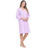 Casual Nights Women's Flannel Floral Long Sleeve Nightgown - 3 of 4