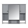 35" x 28" Modern Wall Mounted Bathroom Storage Cabinet, Bathroom Wall Cabinet with Mirror, Medicine Cabinet with Towels Bar Grey - 3 of 4